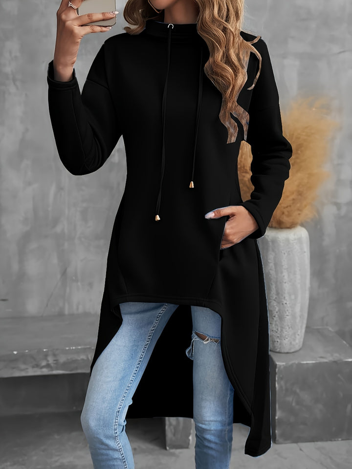 Elodie | High-Low Draped Hoodie