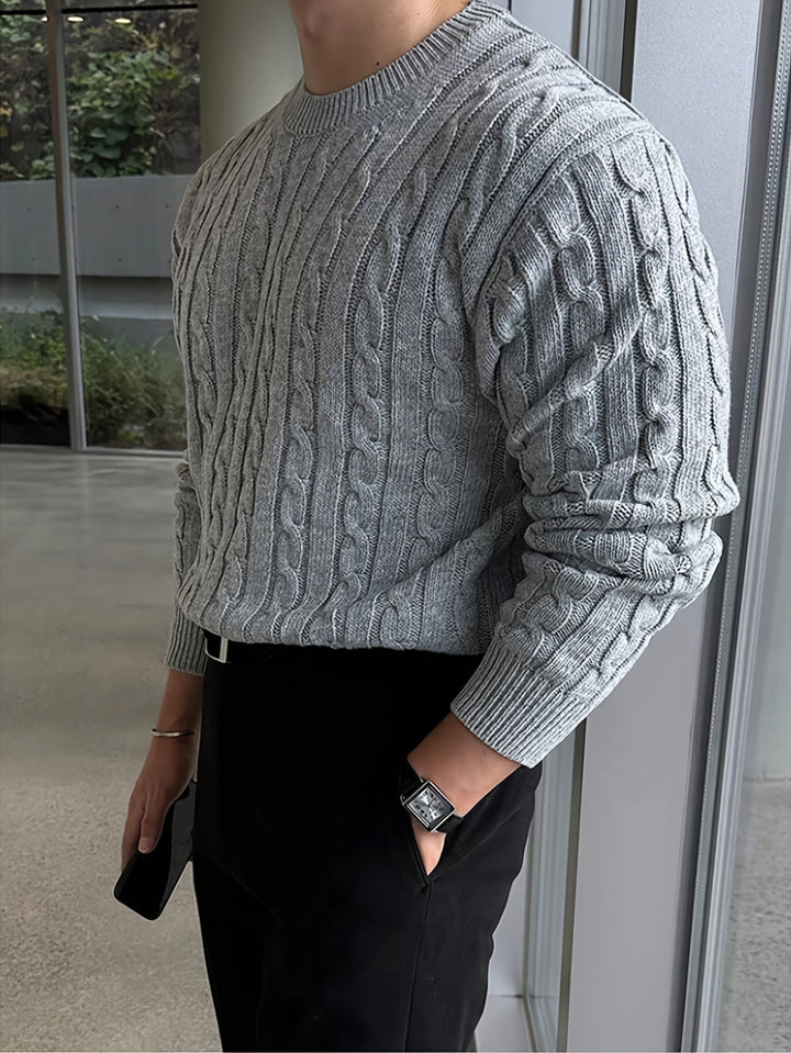 Hartley | Cable-Knit Round Neck Jumper