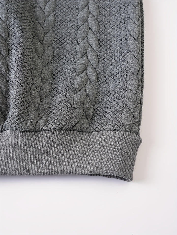 Harvey | Textured Half-Zip Pullover