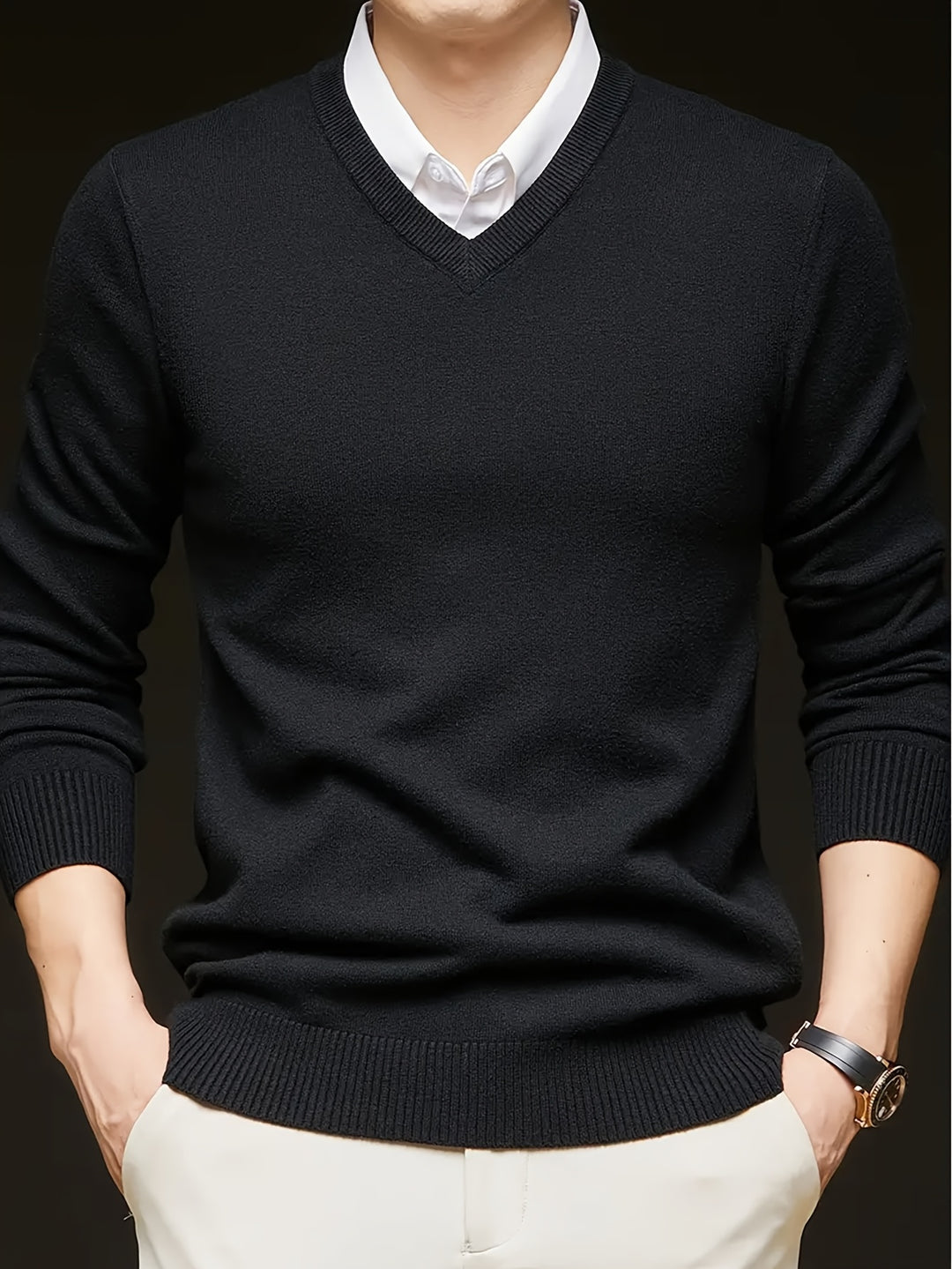Lincoln | Refined V-Neck Jumper