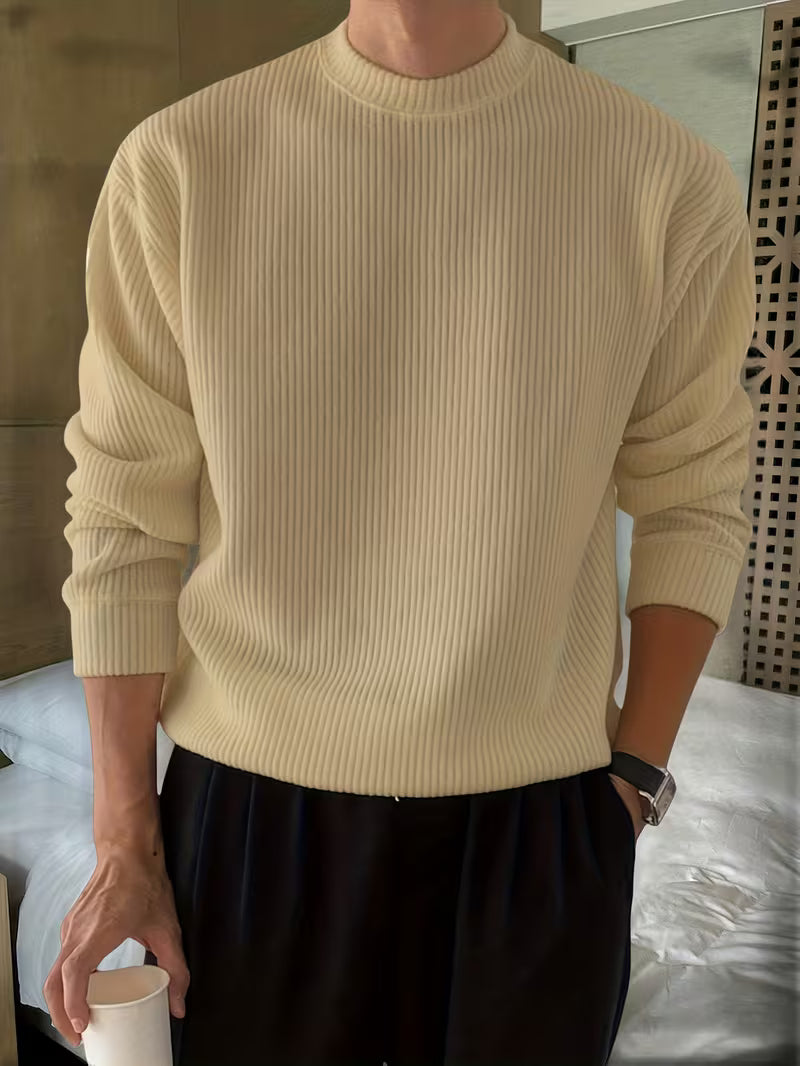 Nolan | Ribbed Crew Neck Jumper