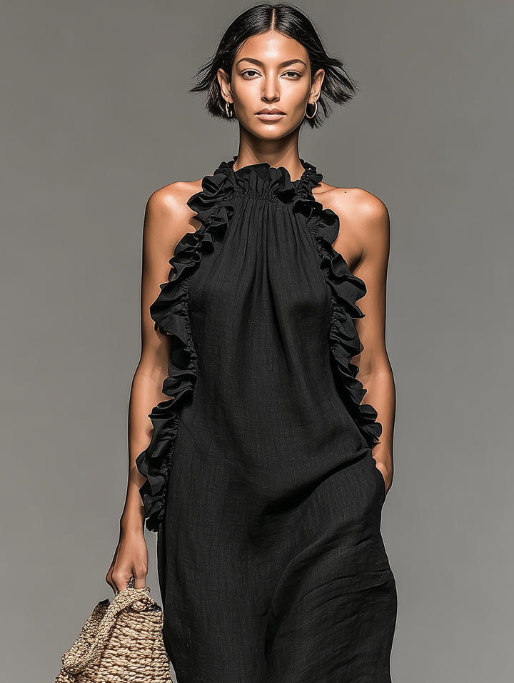Larissa | Ruffle-Trimmed Maxi Dress