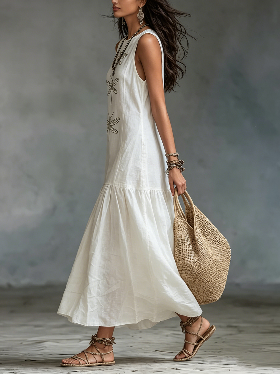 Sabine | Flowing Sleeveless Maxi Dress