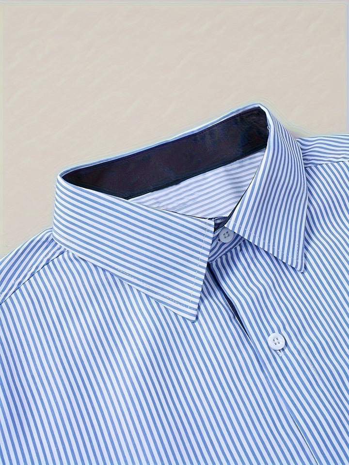 Harrington | Refined Striped Long Sleeve Shirt