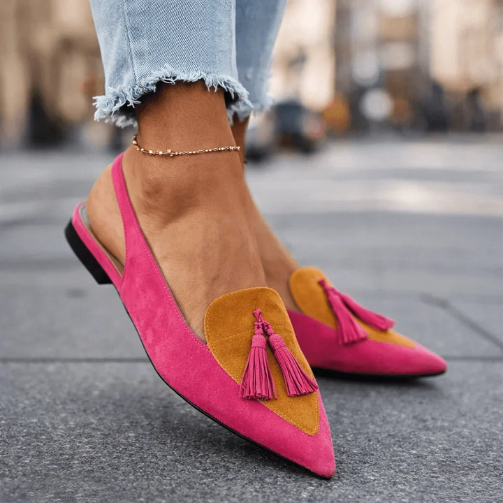 Nora | Pointed Tassel Flats