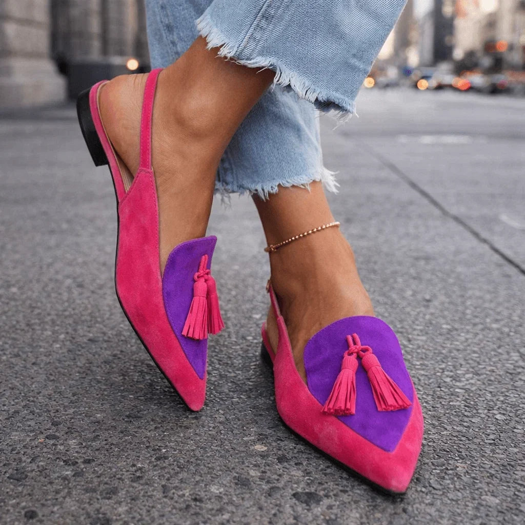 Nora | Pointed Tassel Flats