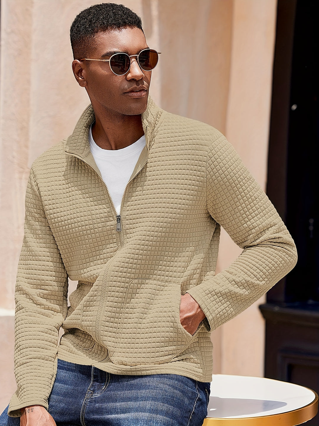Weston | Textured Zip-Up Jacket
