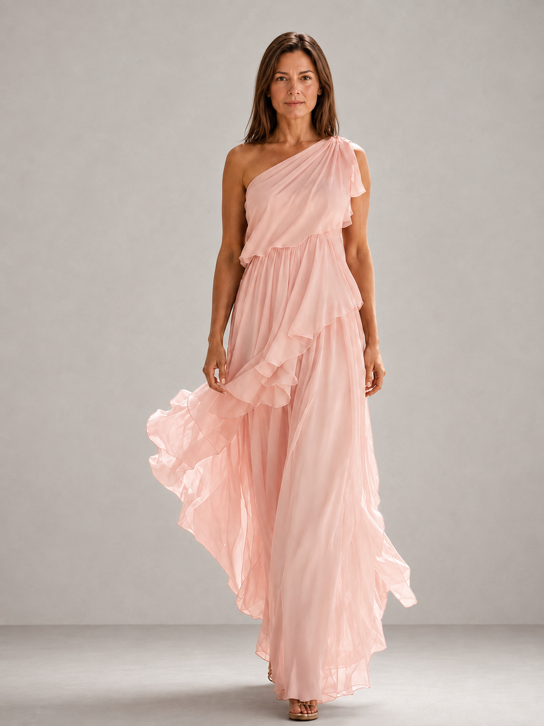 Anouk | One-Shoulder Ruffle Maxi Dress