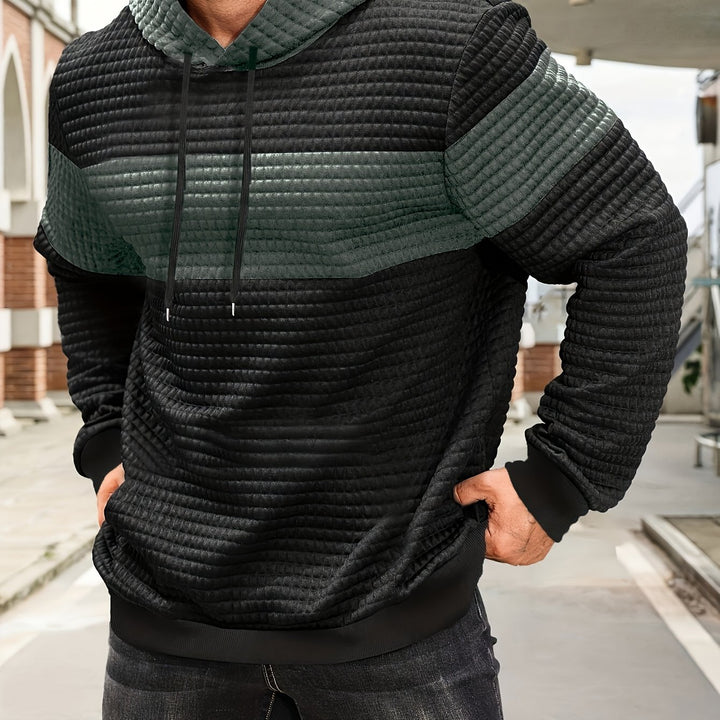 Jasper | Textured Colour-Block Hoodie