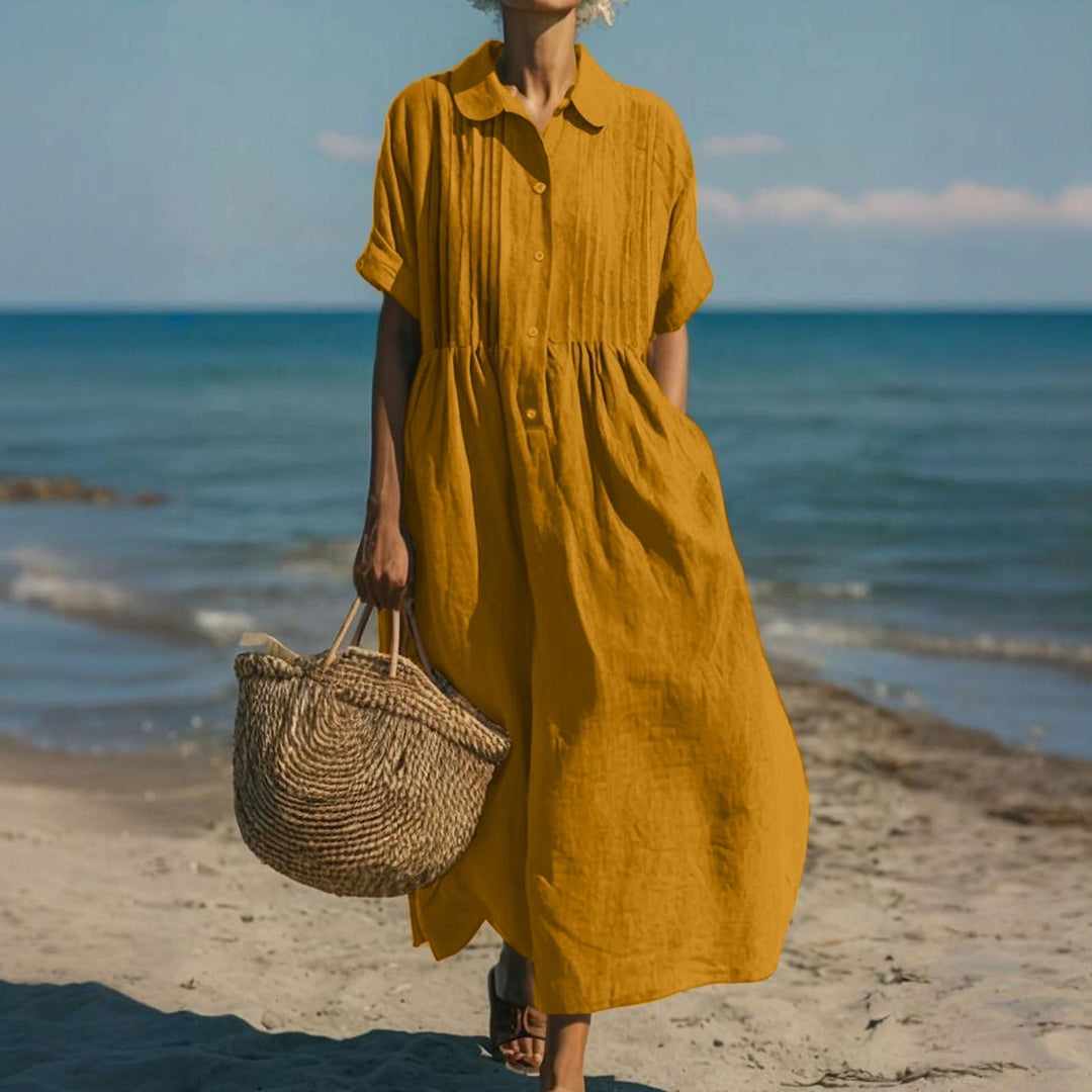 Delilah | Relaxed Collared Shirt Dress