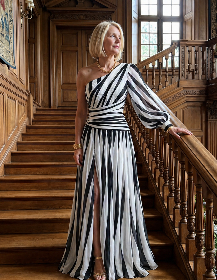 Amelie | Flowing One-Shoulder Maxi Dress