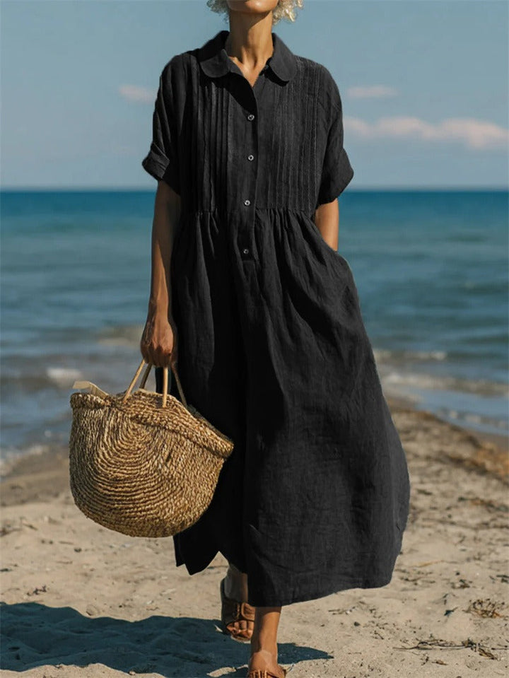 Delilah | Relaxed Collared Shirt Dress