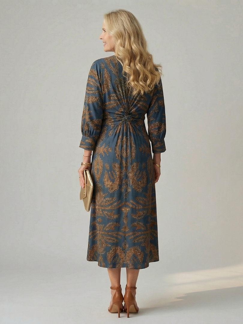 Maureen | Twist-Front Midi Dress