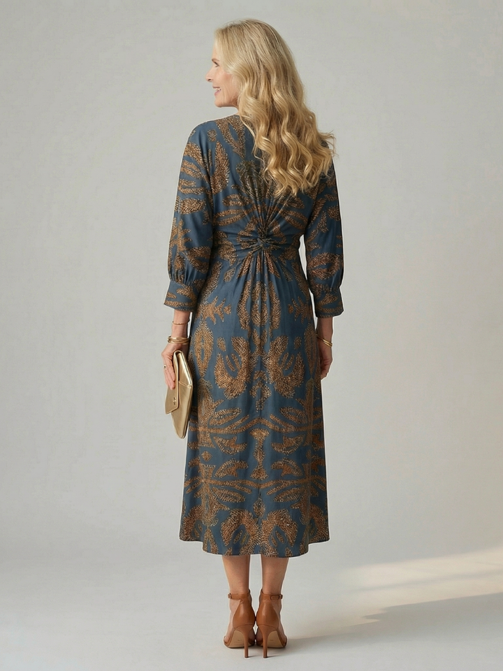 Maureen | Twist-Front Midi Dress