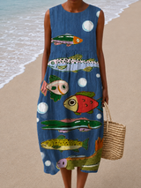 Nina | Sleeveless Relaxed-Fit Midi Dress