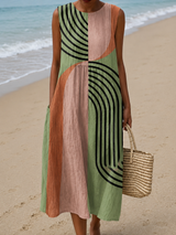Ruth | Artful Sleeveless Midi Dress