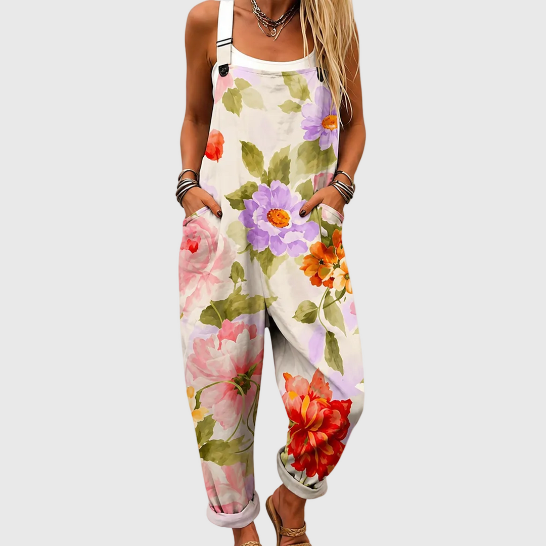 Zelda | Watercolour Floral Jumpsuit