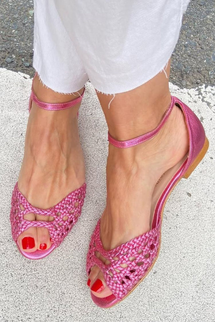 Juniper | Woven Ankle-Strap Sandals