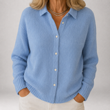 Suzanne | Ribbed Collared Cardigan