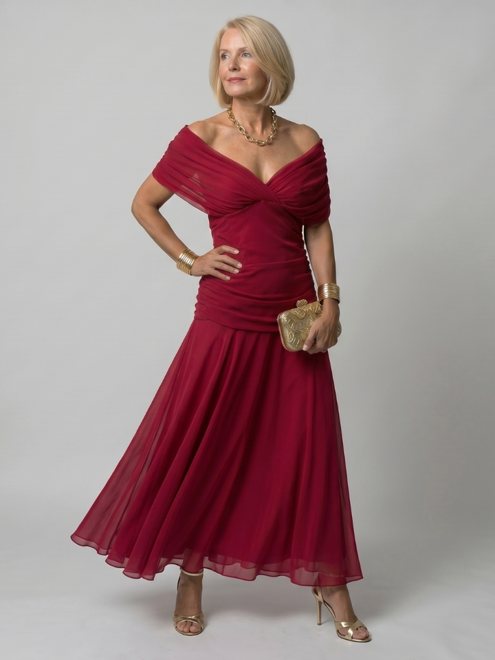 Audra | Off-Shoulder Flowing Midi Dress