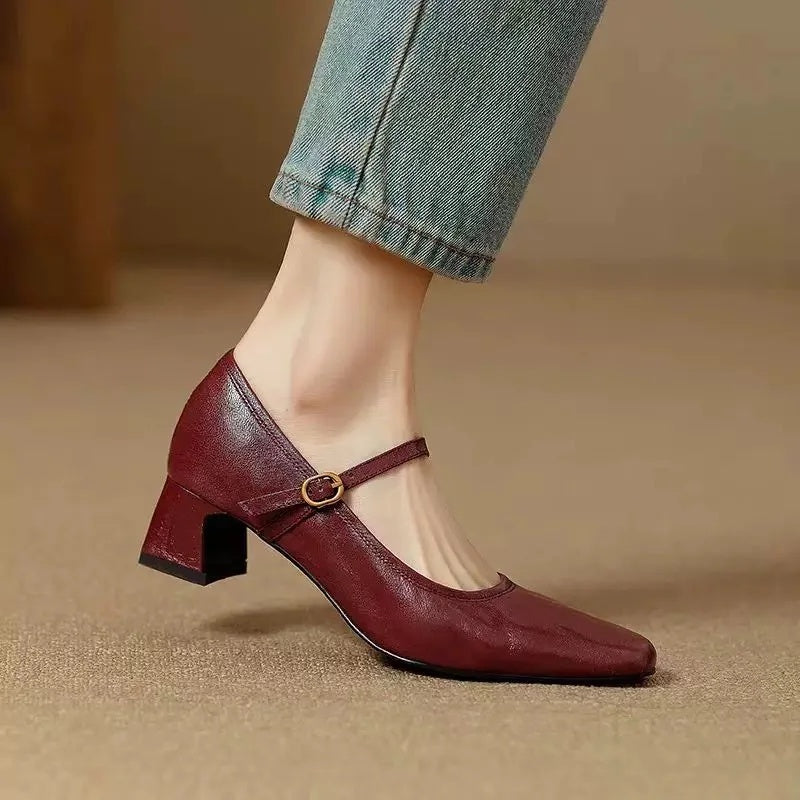 Emily | Buckled Block-Heel Mary Janes