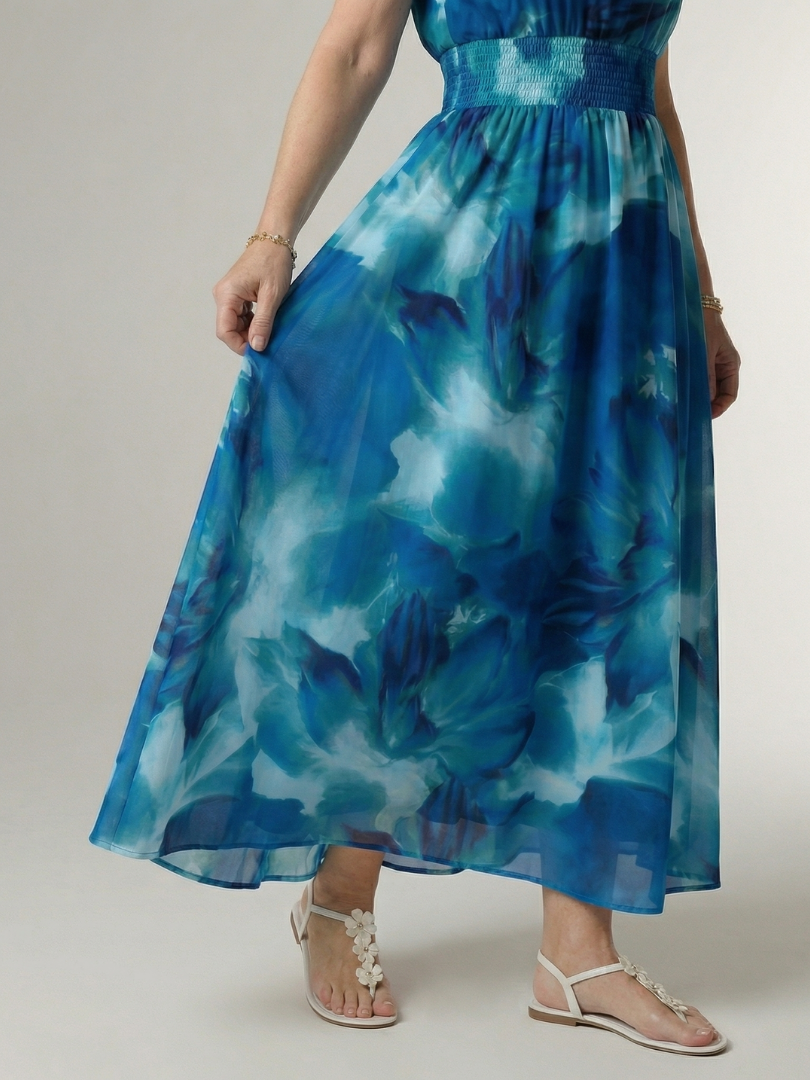 Elaine | Gathered Halter Midi Dress