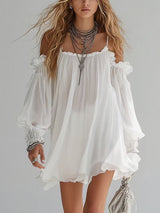 Ines | Off-Shoulder Bohemian Mini Dress