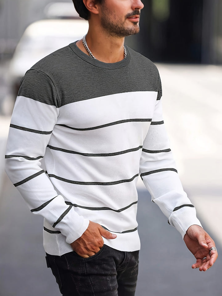 Harrison | Colour-Block Striped Sweater