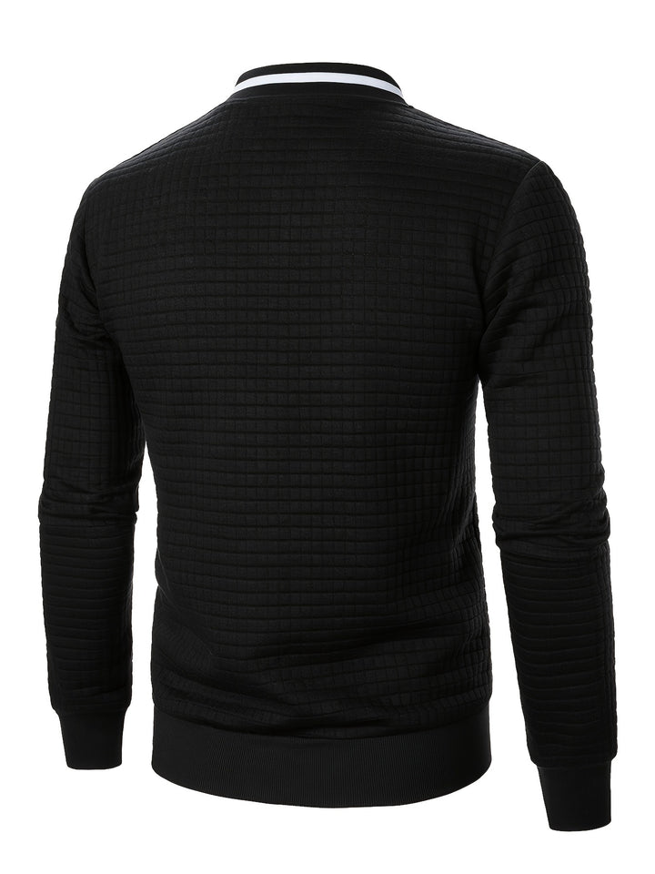 Spencer | Textured Zip-Up Bomber Jacket
