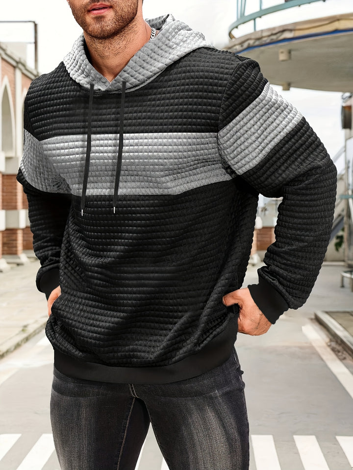 Jasper | Textured Colour-Block Hoodie