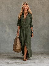 Pippa | Relaxed Collared Maxi Dress