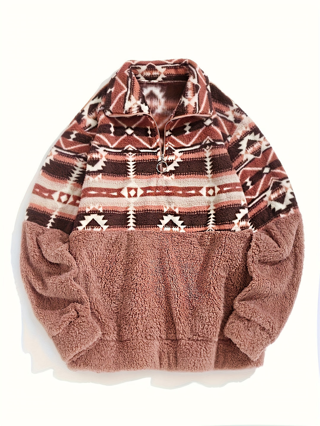 Coralie | Aztec-Pattern Half-Zip Pullover