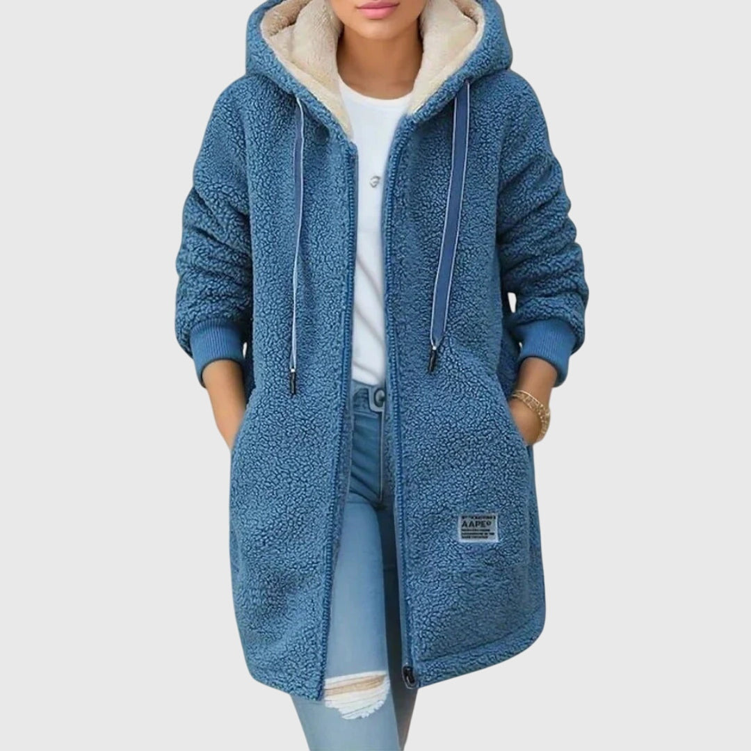 Maribeth | Longline Hooded Zip Jacket