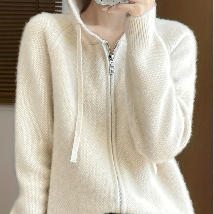 Norah | Cosy Hooded Zip Cardigan