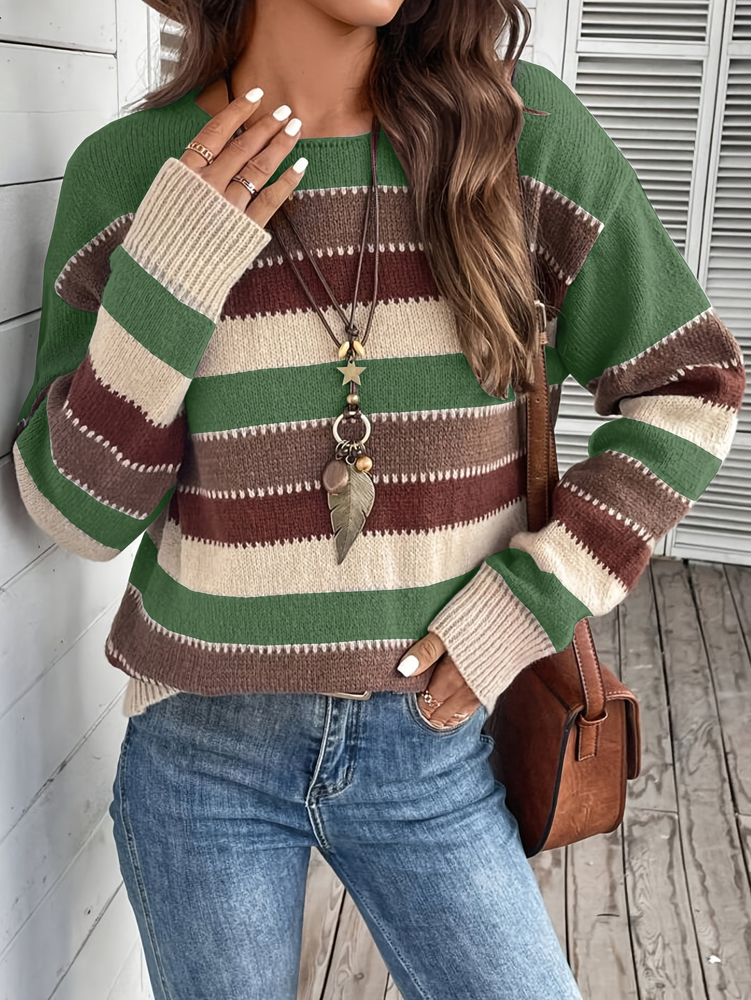 Isla | Striped Round-Neck Jumper