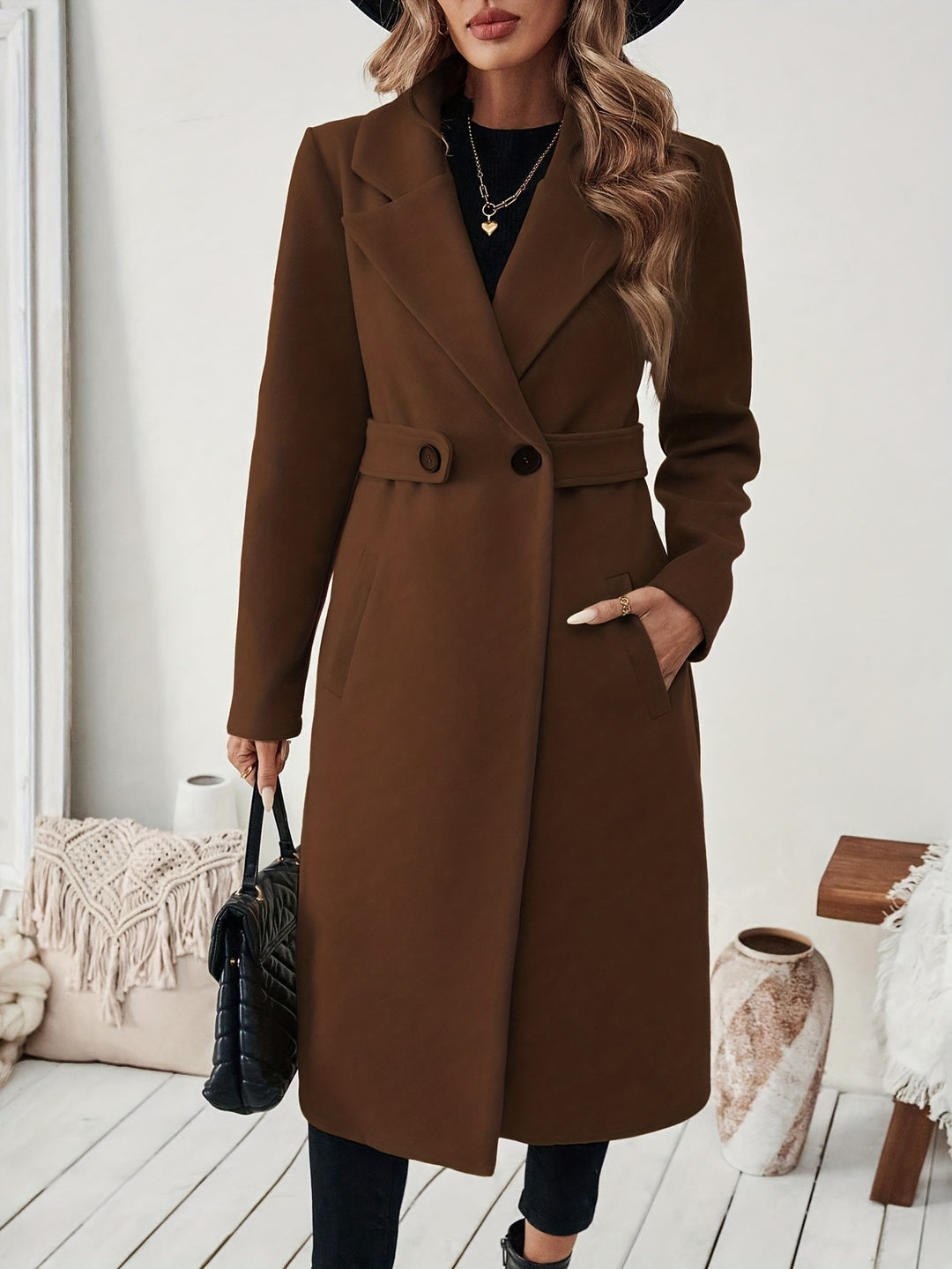 Genevra | Tailored Belted Long Coat
