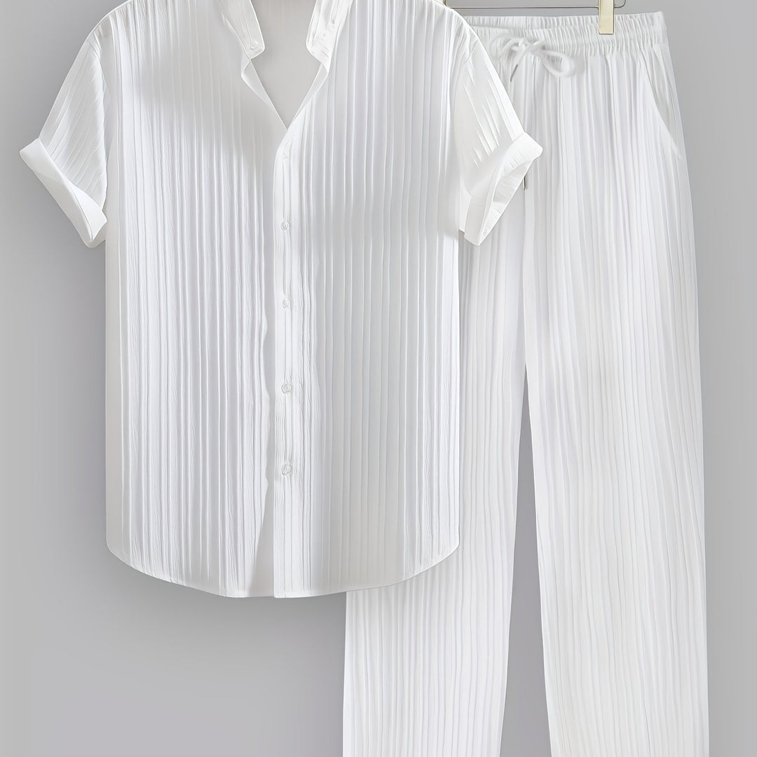 Nathan | Relaxed Stand-Collar Two-Piece Set