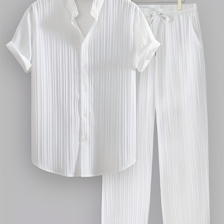 Nathan | Relaxed Stand-Collar Two-Piece Set