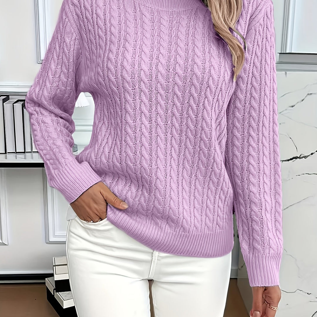 Maeve | Cable-Knit Round Neck Jumper