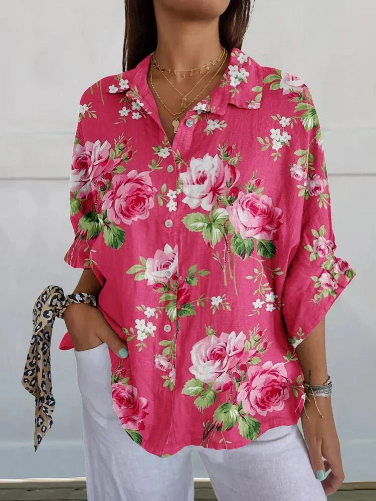 Margaux | Rose Print Blouse