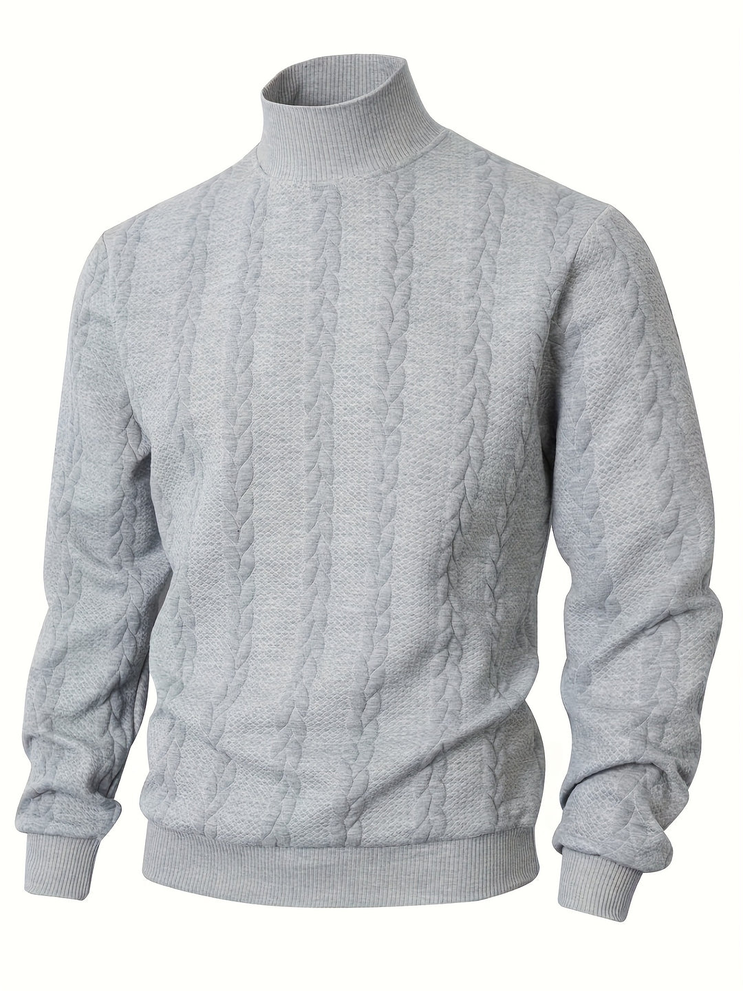 Malcolm | Textured Mock-Neck Jumper
