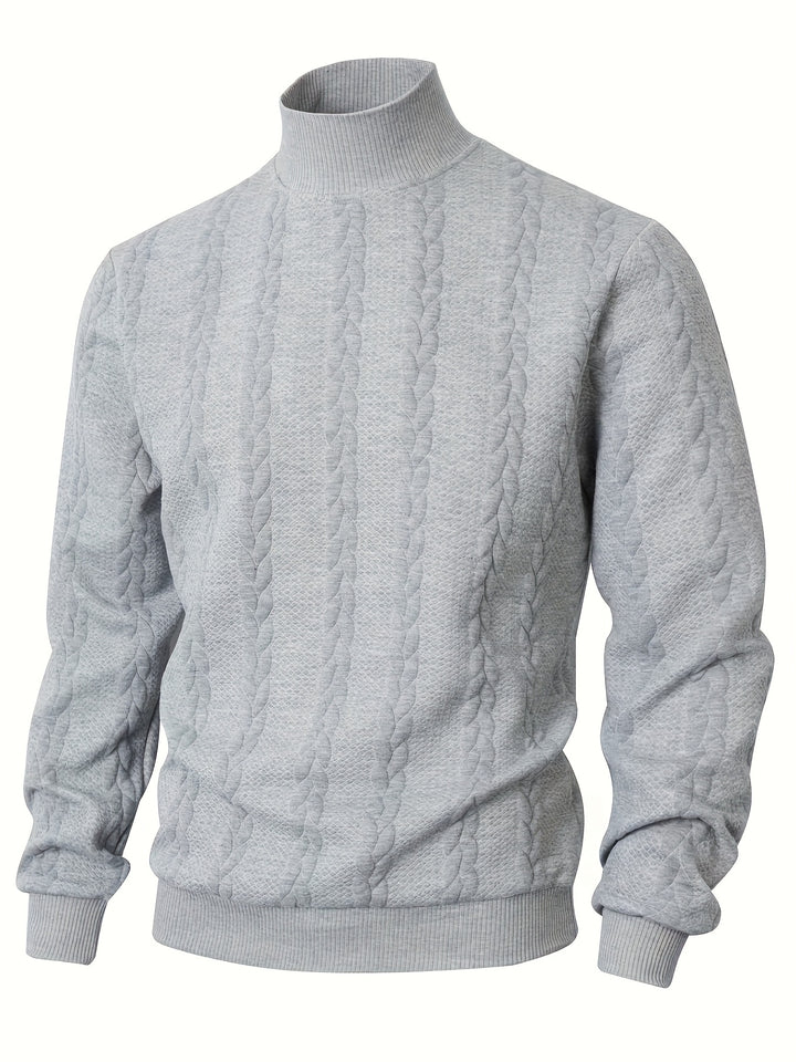 Malcolm | Textured Mock-Neck Jumper