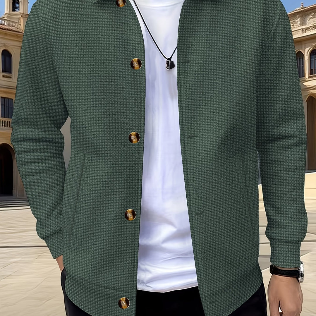 Gerald | Textured Button-Front Jacket
