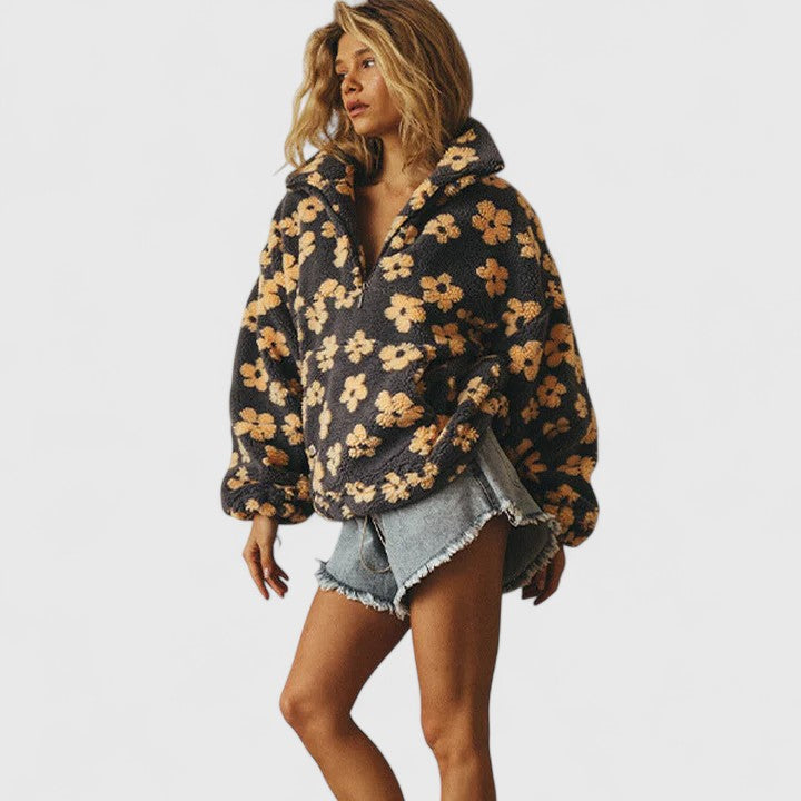 Tansy | Blooming Half-Zip Pullover