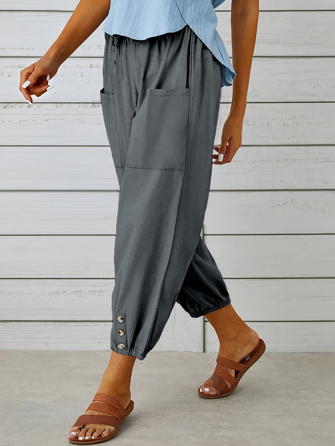 Colleen | Relaxed Drawstring Capris
