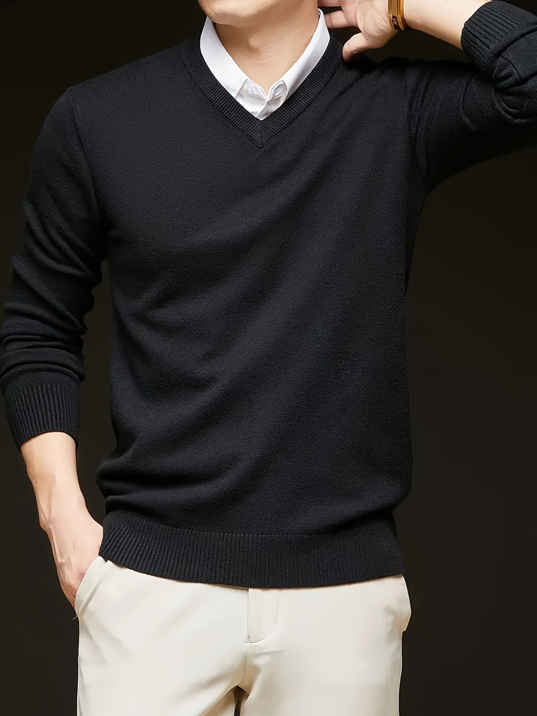 Lincoln | Refined V-Neck Jumper