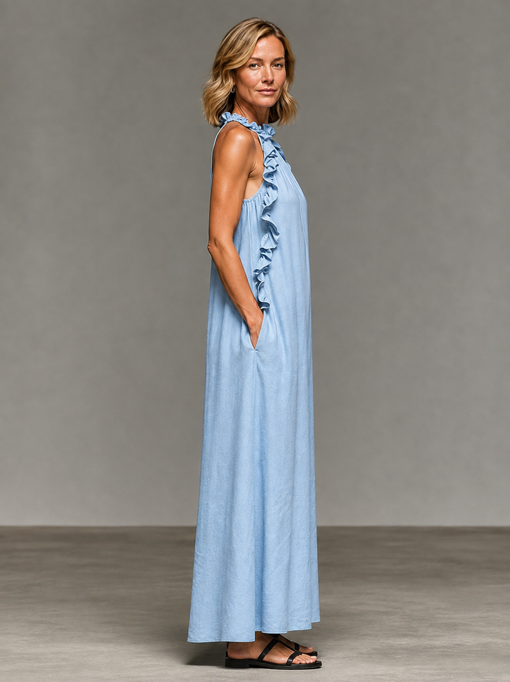 Annette | Flowing Ruffle Maxi Dress