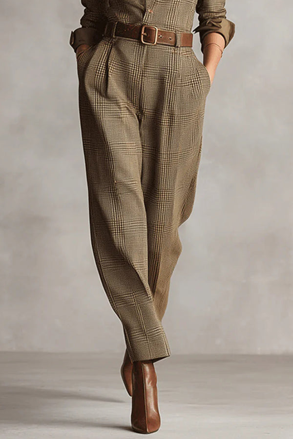Caroline | Tailored Checked Jumpsuit
