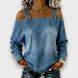 Brielle | Cold-Shoulder Buckle-Strap Top