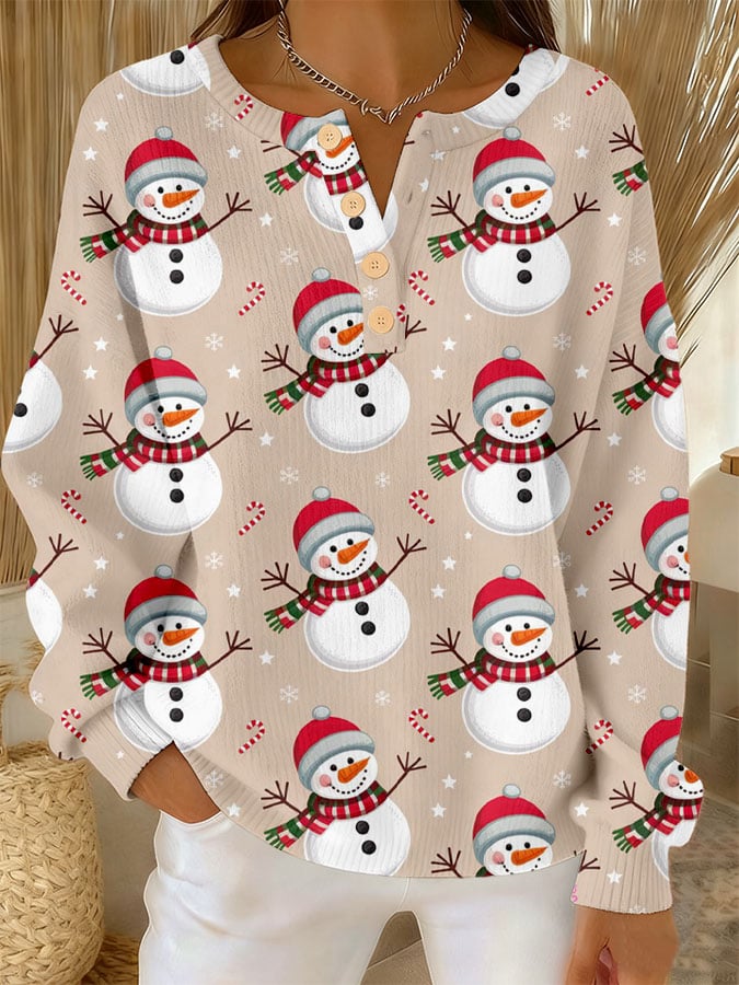 Marlene | Festive Snowman Top